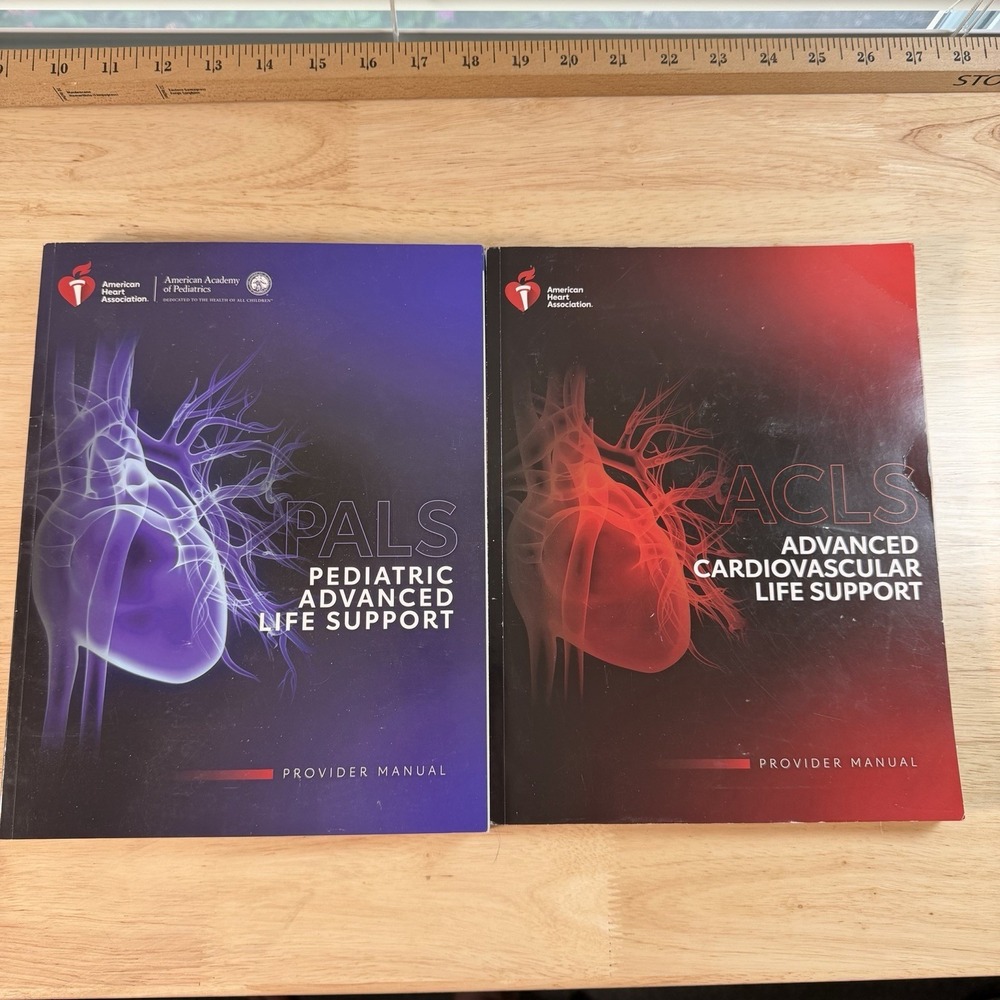 PALS Provider Manual (2020 AHA Guidelines) & ACLS Cardiovascular‎ Manual Lot